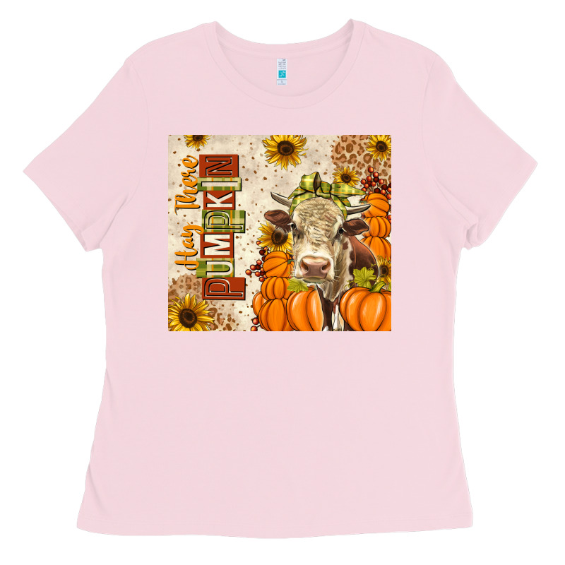 Fall Hay There Pumpkin Ladies Tee by texasbilliewilder | Teevron