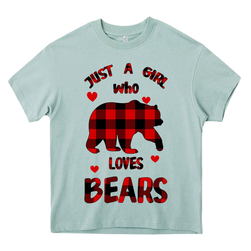 Just A Girl Who Loves Bears Heavy Core Tee by Bettercallsaul | Teevron