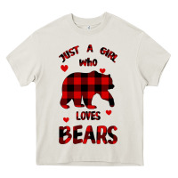 Cream Just A Girl Who Loves Bears Heavy Core Tee - Bettercallsaul