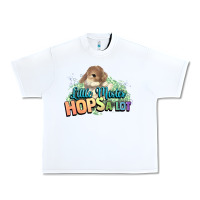 White Little mister hops a lot Easter day Urban Heavy Tee - HowdyJamesFarm