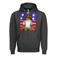 Charcoal Heather military gnomes boots american flag Zipper Hoodie - Artiststas
