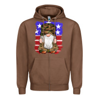 Chestnut military gnomes boots american flag Zipper Hoodie - Artiststas