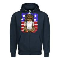 Military Gnomes Boots American Flag Zipper Hoodie | Teevron
