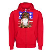 Red military gnomes boots american flag Zipper Hoodie - Artiststas
