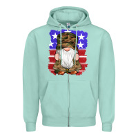 Seafoam military gnomes boots american flag Zipper Hoodie - Artiststas