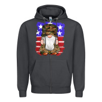 Smoke military gnomes boots american flag Zipper Hoodie - Artiststas