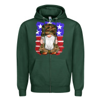 Sports Green military gnomes boots american flag Zipper Hoodie - Artiststas