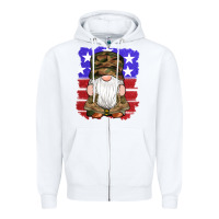 White military gnomes boots american flag Zipper Hoodie - Artiststas