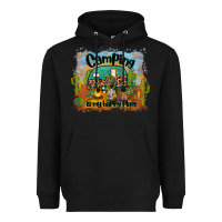 Black camping is my happy place Heavyweight Hoodie - BarkalooDesign