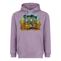 Lavender camping is my happy place Heavyweight Hoodie - BarkalooDesign