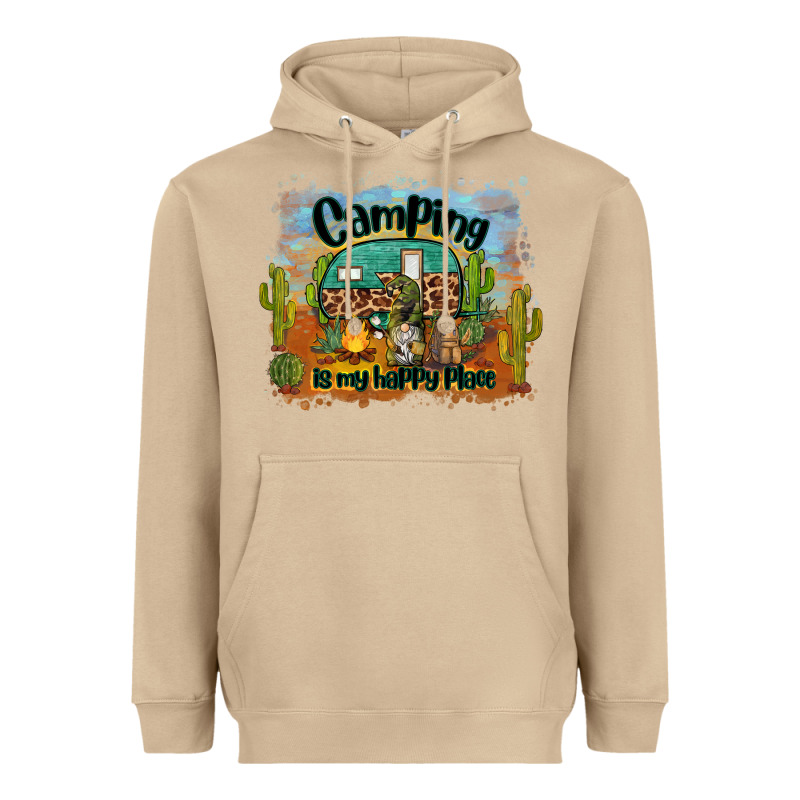 Camping Is My Happy Place Heavyweight Hoodie by BarkalooDesign | Teevron