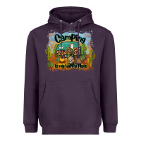 Plum camping is my happy place Heavyweight Hoodie - BarkalooDesign