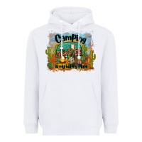 White camping is my happy place Heavyweight Hoodie - BarkalooDesign