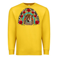 Lemon brown baby cow floral rose rainbow Premium Sweatshirt - BarkalooDesign