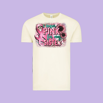 I Wear Pink For My Sister Vintage Tee Designed By Cowgirlartshop
