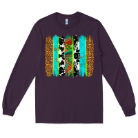 Plum western brushstrokes Long Sleeve Tee - OliviaCreatesArt