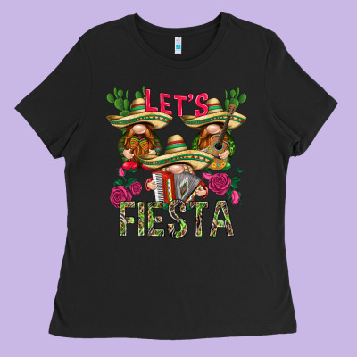 Let's Fiesta With Gnomes Ladies Tee Designed By Nancycooperartshop