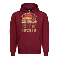 Burgundy my drinking team has a cycling problem cotton t shirt funny dad gift c Zipper Hoodie - longCreatives