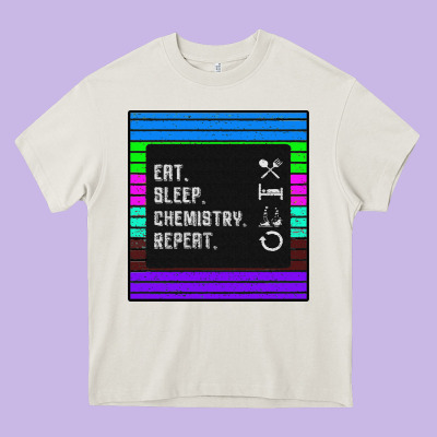 Eat Sleep Chemıstray Repeat Heavy Core Tee Designed By Bettercallsaul