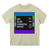 Mossy Eat Sleep Chemıstray Repeat Heavy Core Tee - Bettercallsaul