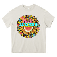 Cream hello summer Heavy Core Tee - JahusDesignShop