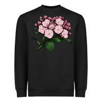 Black Mountain Laurel Flower Illustrations Heavyweight Sweatshirt - LillyAllenDesigns