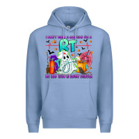 Colony Blue respiratory therapist halloween humor Premium Hoodie - CowhideDigitalArt