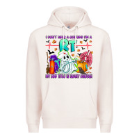 Pale Pink respiratory therapist halloween humor Premium Hoodie - CowhideDigitalArt