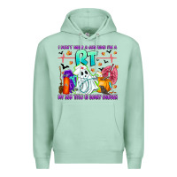 Seafoam respiratory therapist halloween humor Premium Hoodie - CowhideDigitalArt