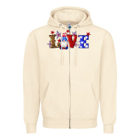 Sandshell american flag gnomes love Zipper Hoodie - Artiststas