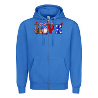 True Royal american flag gnomes love Zipper Hoodie - Artiststas