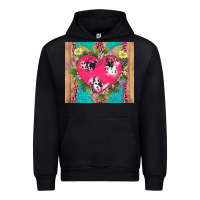 Black v.d cow and heart Urban Hoodie - AdoDesignShop