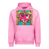 Fuchsia Pink v.d cow and heart Urban Hoodie - AdoDesignShop