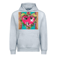 Heather Grey v.d cow and heart Urban Hoodie - AdoDesignShop