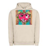 Pigment French Oak v.d cow and heart Urban Hoodie - AdoDesignShop