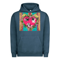 Pigment Midnight Navy v.d cow and heart Urban Hoodie - AdoDesignShop