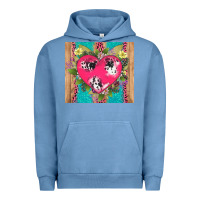 Pigment Pebble Blue v.d cow and heart Urban Hoodie - AdoDesignShop
