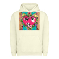 Pigment Pistachio v.d cow and heart Urban Hoodie - AdoDesignShop