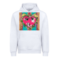White v.d cow and heart Urban Hoodie - AdoDesignShop