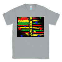 Heather Grey juneteenth american flag Classic Tee - TumblerDesignByShophia