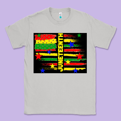 Juneteenth American Flag Classic Tee Designed By Tumblerdesignbyshophia