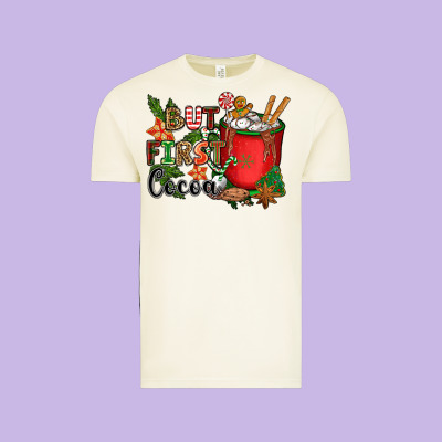 But First Cocoa Vintage Tee Designed By Cowgirlartshop