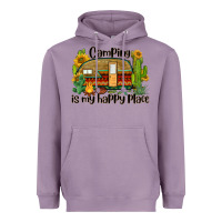 Lavender camping is my happy place caravan Heavyweight Hoodie - BarkalooDesign