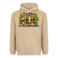 Mushroom camping is my happy place caravan Heavyweight Hoodie - BarkalooDesign