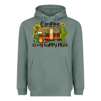 Camping Is My Happy Place Caravan Heavyweight Hoodie | Teevron