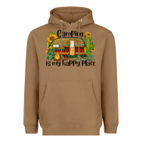 Toasted Coconut camping is my happy place caravan Heavyweight Hoodie - BarkalooDesign