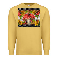 Antique Gold ladybug mushrooms Premium Sweatshirt - BarkalooDesign