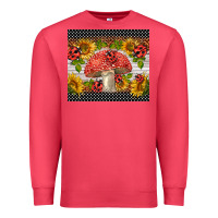Cardinal ladybug mushrooms Premium Sweatshirt - BarkalooDesign