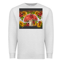 Oatmeal Heather ladybug mushrooms Premium Sweatshirt - BarkalooDesign
