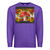 Purple ladybug mushrooms Premium Sweatshirt - BarkalooDesign
